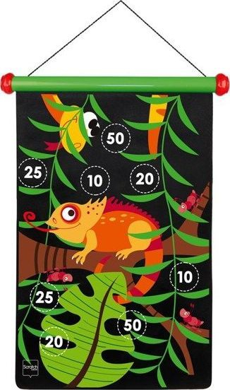 Lojë me shigjeta magnetike Fat Brain Toys Magnetic Darts Jungle Large, për kalamaj 5 deri në 10 vjeç, shumëngjyrëshe