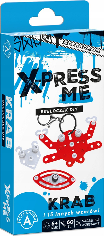 Set lodër DIY Alexander X-Press Me gaforre, varëse çelësash metal, 60 pjesë, e kuqe
