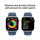 Apple Watch Series 10 GPS, 42mm, Silver Aluminum Case with Denim Sport Band, M/L