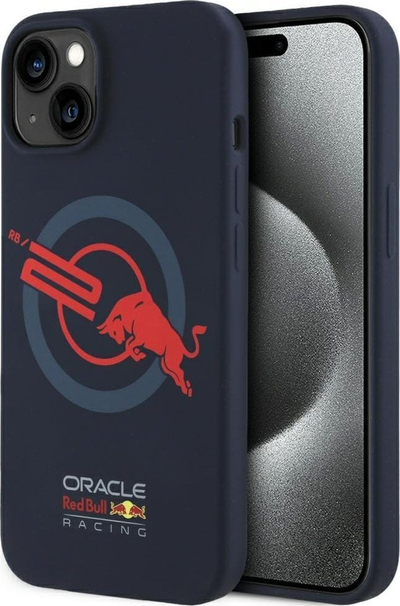 Kapak telefoni Red Bull për iPhone 15 HC Silicone ORBR20, MagSafe, silikon, blu navy