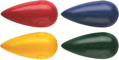 Kube ngjyrosëse Faber Castell 120405, në formë dardhe, set me 4 copë, shumëngjyrëshe