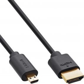 Kabllo HDMI InLine 17902D, 2m, Full HD 3D, e zezë