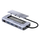 USB-C HUB Unitek 6 во 1, M.2 SSD куќиште, HDMI, PD 100W, сив