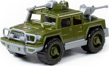 Makinë lodër ushtarake Polesie Scout 79183, pick up, me dy mitraloza, e gjelbër