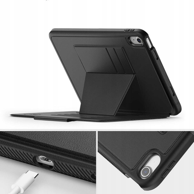 Këllëf tablet Tech-Protect Pen Armor për iPad 10.9" 2022 dhe 11" 2025, me mbajtëse stylus, i zi