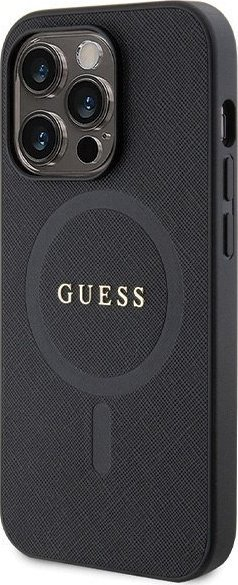 Futrollë telefoni Guess GUHMP14LPSAHMCK, për iPhone 14 Pro 6.1", MagSafe, e zezë