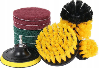 Set furçash pastrimi për trapano Cleaning Brushes, 12 copë, për lloj‑lloj sipërfaqesh, shumëngjyrësh
