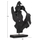 Dekor tavoline teak e zezë 26×16×70 cm (HM7714), zezë