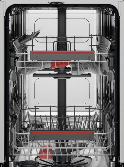 Вградлива машина за миење садови AEG FSE62417P, 45cm, AirDry, инокс