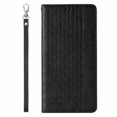 Mbulesë telefoni Magnet Strap Case për iPhone 13 Pro Max, me portofol, me rrip dore, kafe
