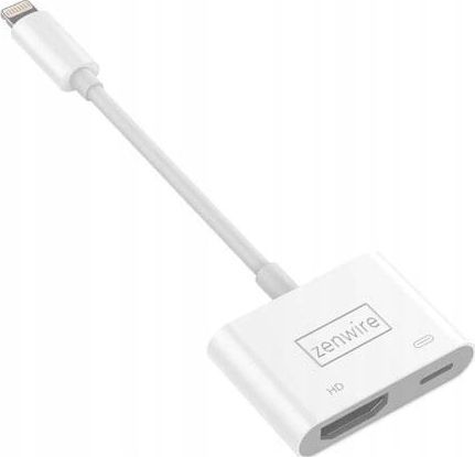 Adapter video Zenwire Lightning në HDMI, Full HD 1080p, i bardhë