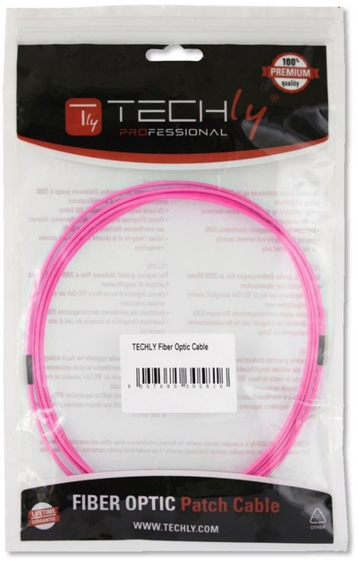 Kабел оптички Techly ILWL D5-LCLC-010/OM4, LC LC, мултимоден OM4 50 125, 1m