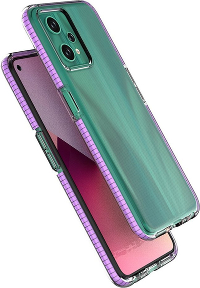 Kllëf telefoni Hurtel Spring Case Realme 9 Pro, silikoni, me kornizë, i zi