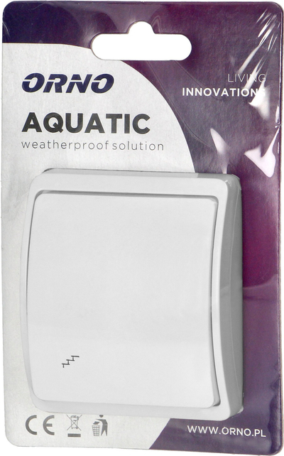 Çelës shkalle Orno AQUATIC, IP44, sipërfaqësor, i bardhë