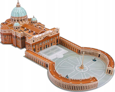 Puzzle 3D Magic Puzzle Bazilika e Shën Pjetrit, 61 copa, model 39.2 x 17.6 x 12.1 cm, shumëngjyrësh