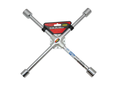 Çelës kryq për goma Modeco MN-59-001, 17-22mm, çelik, argjendtë