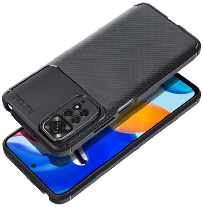 Mbrojtëse telefoni Forcell Carbon Premium, për Xiaomi Redmi Note 14 Pro 4G, e zezë