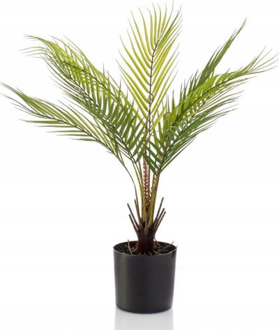 Bimë artificiale Emerald Chamaedorea Palm, 50 cm, me vazo, jeshile