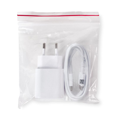 Полнач за телефон Samsung Super Fast Charging 25W, USB C, со кабел 1 m, бел