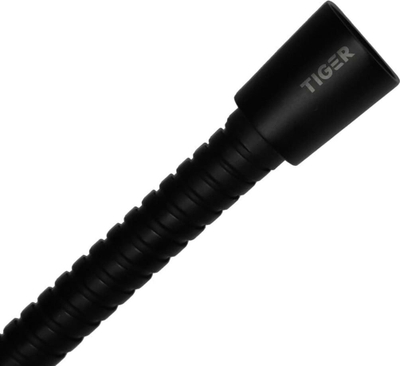 Zorrë dushi Tiger Ultrahose, 150 cm, çelik inox, e zezë
