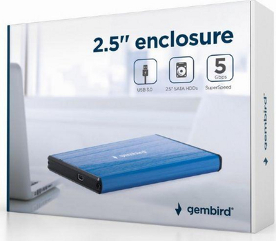 Disk Gembird 2.5 SATA USB 3.2 Gen 1, i kaltër