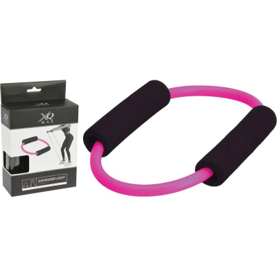 Ekspander fitnesi XQmax Expander Light, formë rrethi, rezistencë e lehtë, rozë
