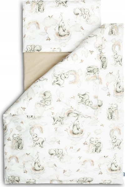 Set çarçafësh për fëmijë Sensillo, me elefant, 100X135 cm