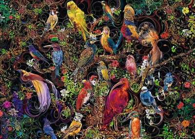 Puzzle Ravensburger 2D Bird art, 1000 pjesë, shumëngjyrëshe