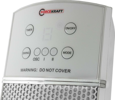 Калап за греење со вентилатор FORCEKRAFT GCS Fan Heater 2 F, 2200W, со далечински управувач, бел
