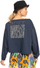 Duks Roxy NEXT SET CREW Oversized Fit ERJFT04701-BSP0, i kaltër