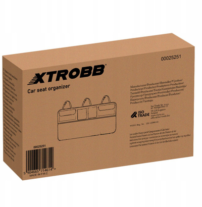 Organizues sediljeje Xtrobb 25251, material Oxford 600D, i papërshkueshëm nga uji, i zi