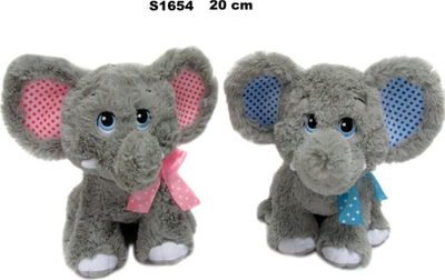 Lodër pelushi elefant SA Sun-Day, 20cm, me hark, gri