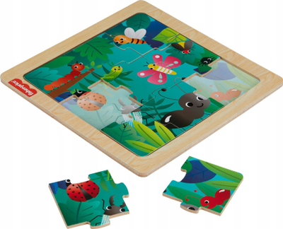Puzzle druri Fisher-Price Jungle, 9 pjesë, 17 x 17 cm, shumëngjyrësh