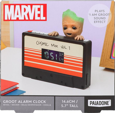 Orë alarmin Paladone Marvel Groot, 14.6cm, me zërin I Am Groot, shumëngjyrëshe