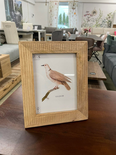 Kornizë druri H&amp;S Wooden Frame, 21x26x2cm, me xham, ngjyrë druri natyrale