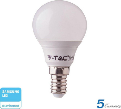 Poç V-TAC SAMSUNG, LED, VT-290, 7W, E14, P45, 6400K, 600lm