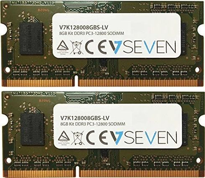 Memorie RAM laptop V7 V7K128008GBS LV, 8GB DDR3 SO DIMM, 1600MHz