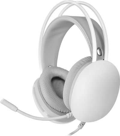 Kufje gaming Mars Gaming MHGLOW, me kabllo USB A, over ear, të bardha
