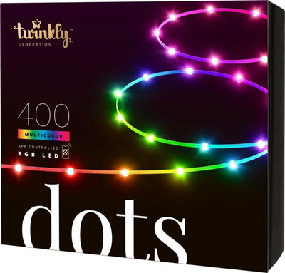 Zinxhir drite Twinkly Dots, 400 LED RGB, 20 m, i zi