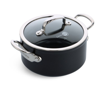 Tigan me kapak GreenPan Barcelona Pro, 24 cm 4.9 L, i zi