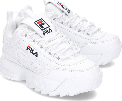 Atlete për kalamaj Fila Disruptor Kids, me shollë të trashë, të bardha