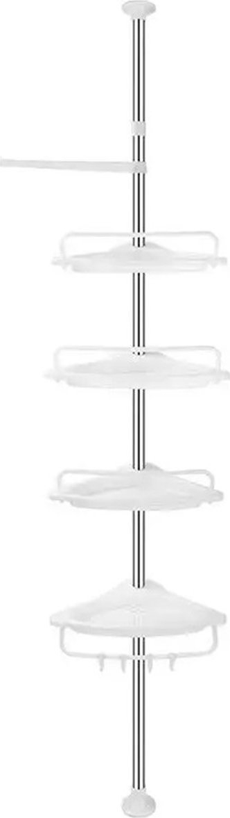 Rafte teleskopike banjoje AG982, 4 rafte, deri 320cm, e bardhë