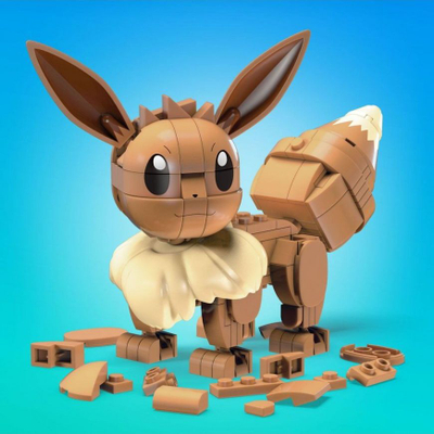 Lodra ndërtimi Mega Construx Pokémon Eevee, 200+ pjesë, 10 cm, multingjyrëshe