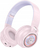 Kufje pa tela Hoco W50 Over Ear, Bluetooth 5.3, RGB, rozë