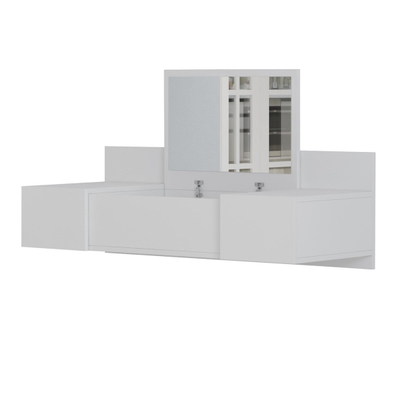 Tavolinë grimi në mur Linde 100x39x33Hcm (HM8960.11), bardhë