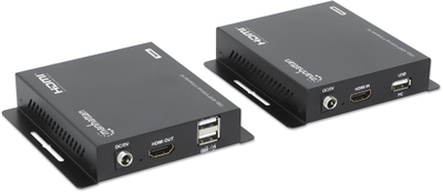 Set ekstender HDMI KVM Over IP Manhattan MH, Full HD 1080p, deri nja 120 m, i zi