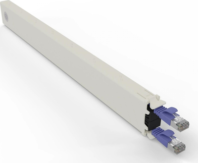 Kasetë kabllosh PATCHBOX .one 8RU STP, Cat 6a, vjollcë