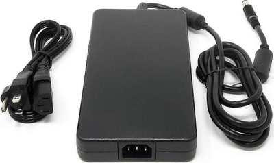 Karikues për laptop Dell 240W Barrel 7.4 x 5mm, prizë UK, i zi
