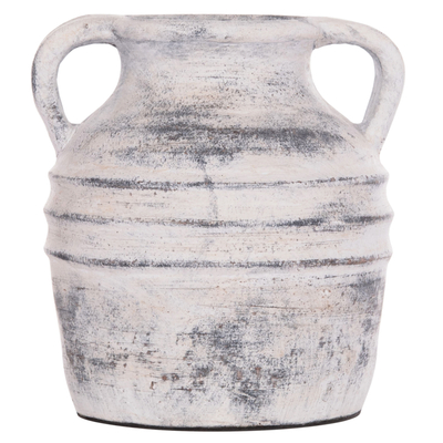 Vazo dekorative HomeMarkt VERMO HM4398, terrakote, 21x22cm, gri e çelët