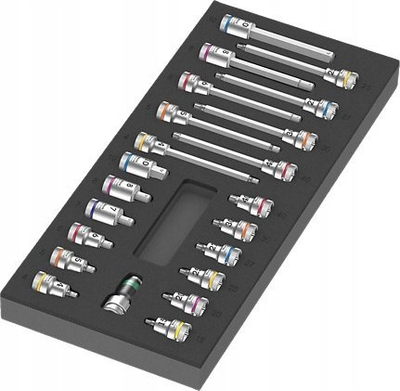 Set çelësash Wera 9723 Zyklop, 22 pjesë, 3/8", Hex dhe Torx